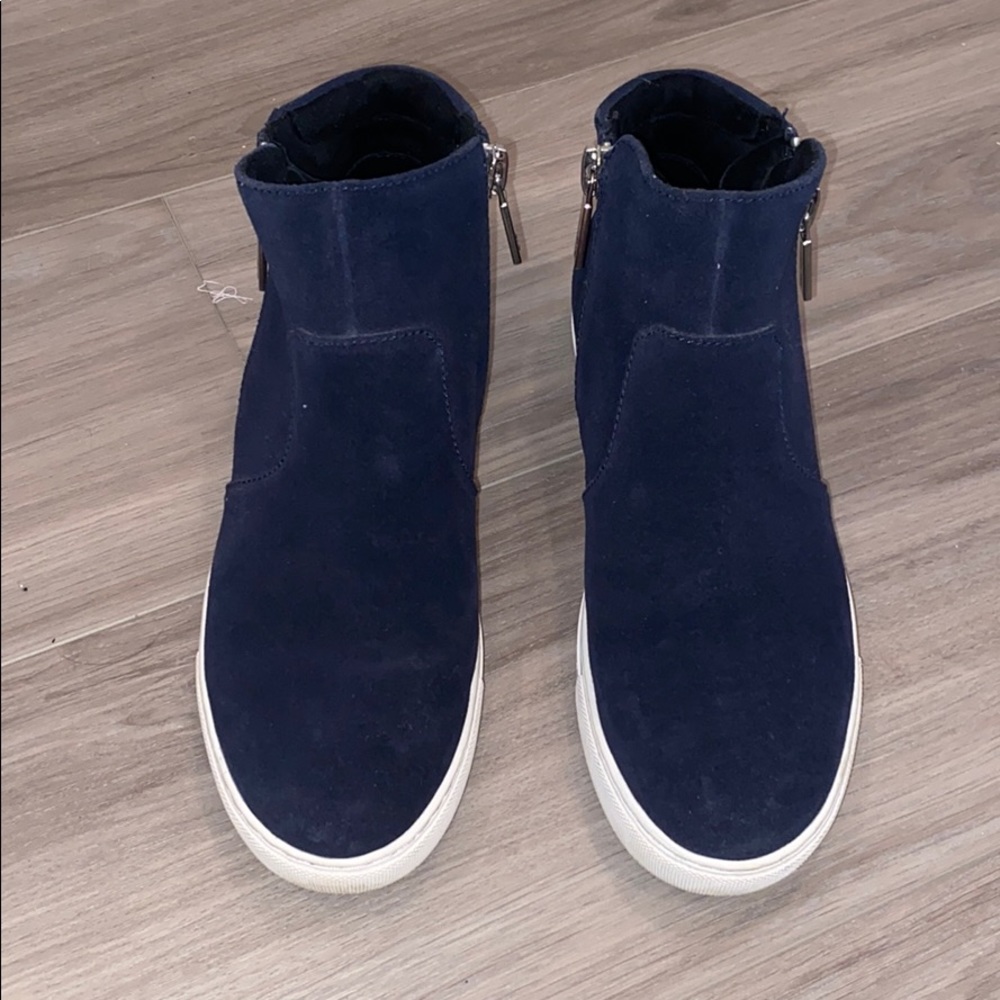 kenneth cole new york navy blue high top sneakers